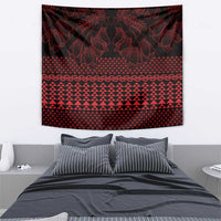 Red Taniko Kowhaiwhai Tukutuku Motif Tapestry LT9 - Polynesian Pride