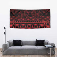 Red Taniko Kowhaiwhai Tukutuku Motif Tapestry LT9 - Polynesian Pride
