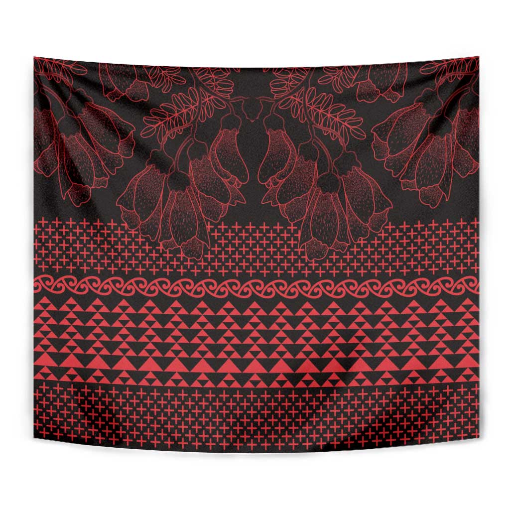 Red Taniko Kowhaiwhai Tukutuku Motif Tapestry LT9 - Polynesian Pride