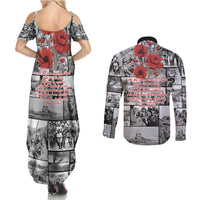 ANZAC Day Gallipoli Campaign Couples Matching Summer Maxi Dress and Long Sleeve Button Shirt To The End They Remain LT9 - Polynesian Pride
