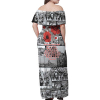 ANZAC Day Gallipoli Campaign Family Matching Off Shoulder Maxi Dress and Hawaiian Shirt To The End They Remain LT9 - Polynesian Pride
