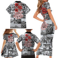 ANZAC Day Gallipoli Campaign Family Matching Short Sleeve Bodycon Dress and Hawaiian Shirt To The End They Remain LT9 - Polynesian Pride