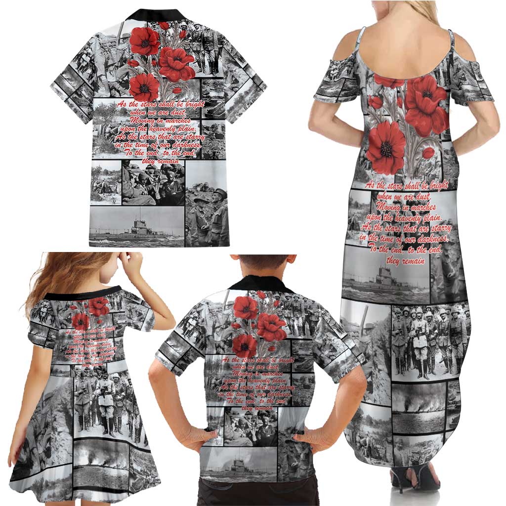 ANZAC Day Gallipoli Campaign Family Matching Summer Maxi Dress and Hawaiian Shirt To The End They Remain LT9 - Polynesian Pride