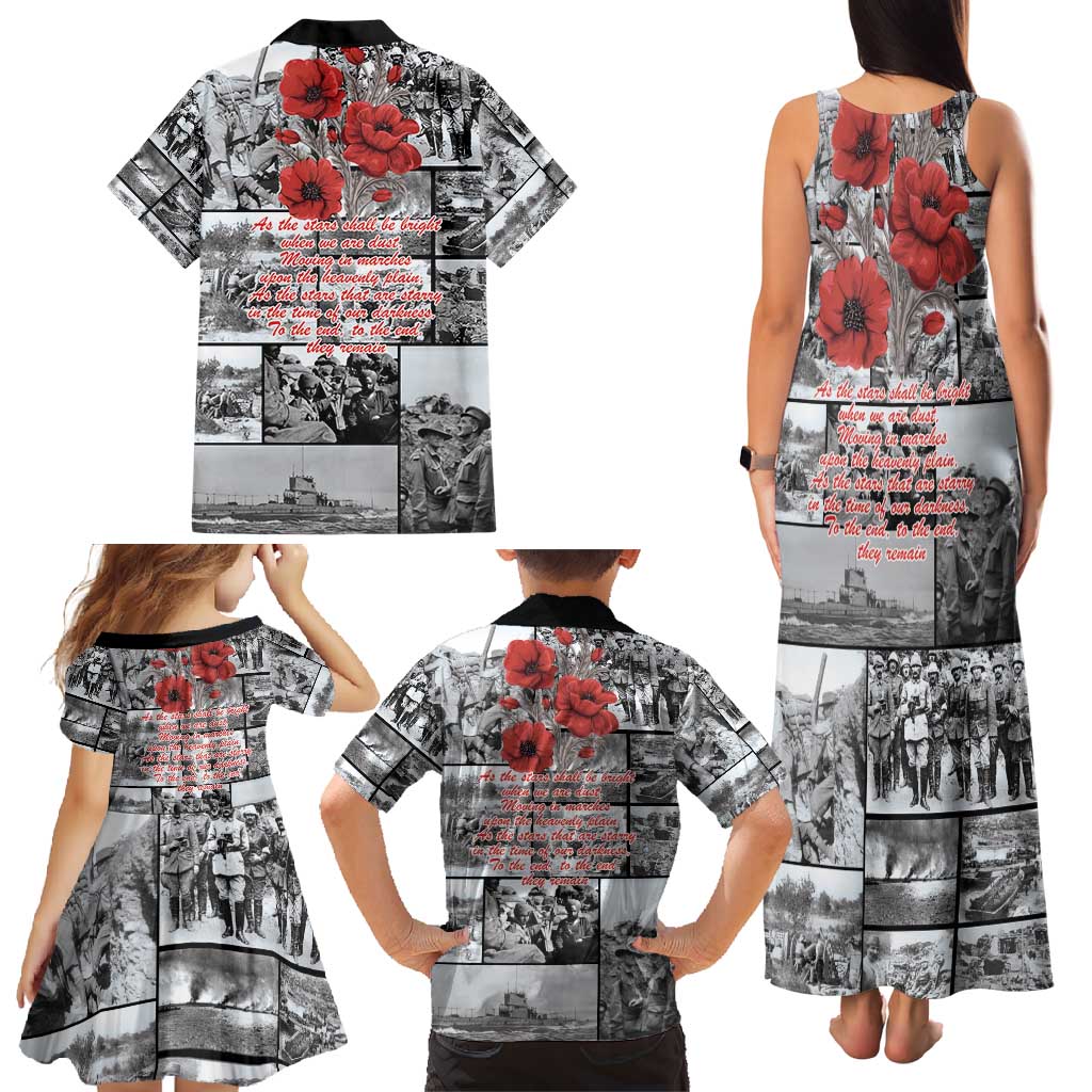 ANZAC Day Gallipoli Campaign Family Matching Tank Maxi Dress and Hawaiian Shirt To The End They Remain LT9 - Polynesian Pride