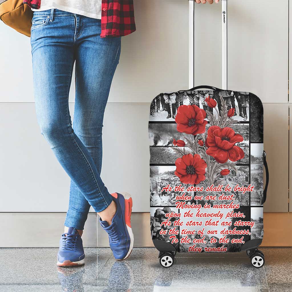 ANZAC Day Gallipoli Campaign Luggage Cover To The End They Remain LT9 - Polynesian Pride