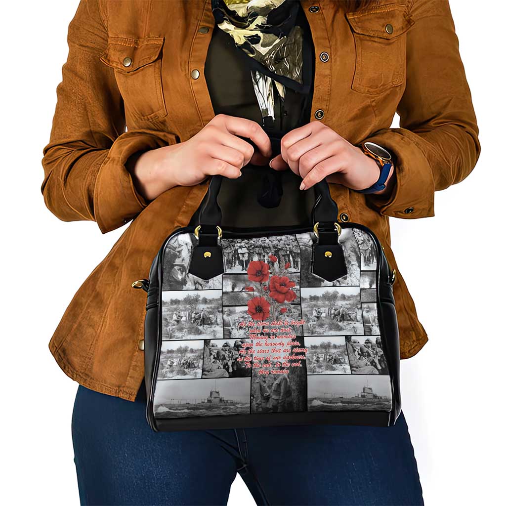 ANZAC Day Gallipoli Campaign Shoulder Handbag To The End They Remain