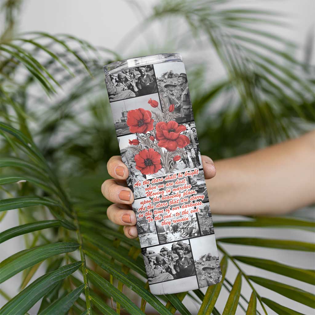 ANZAC Day Gallipoli Campaign Skinny Tumbler To The End They Remain LT9 - Polynesian Pride