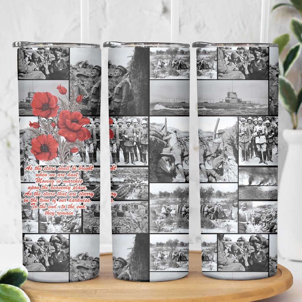 ANZAC Day Gallipoli Campaign Skinny Tumbler To The End They Remain LT9 - Polynesian Pride