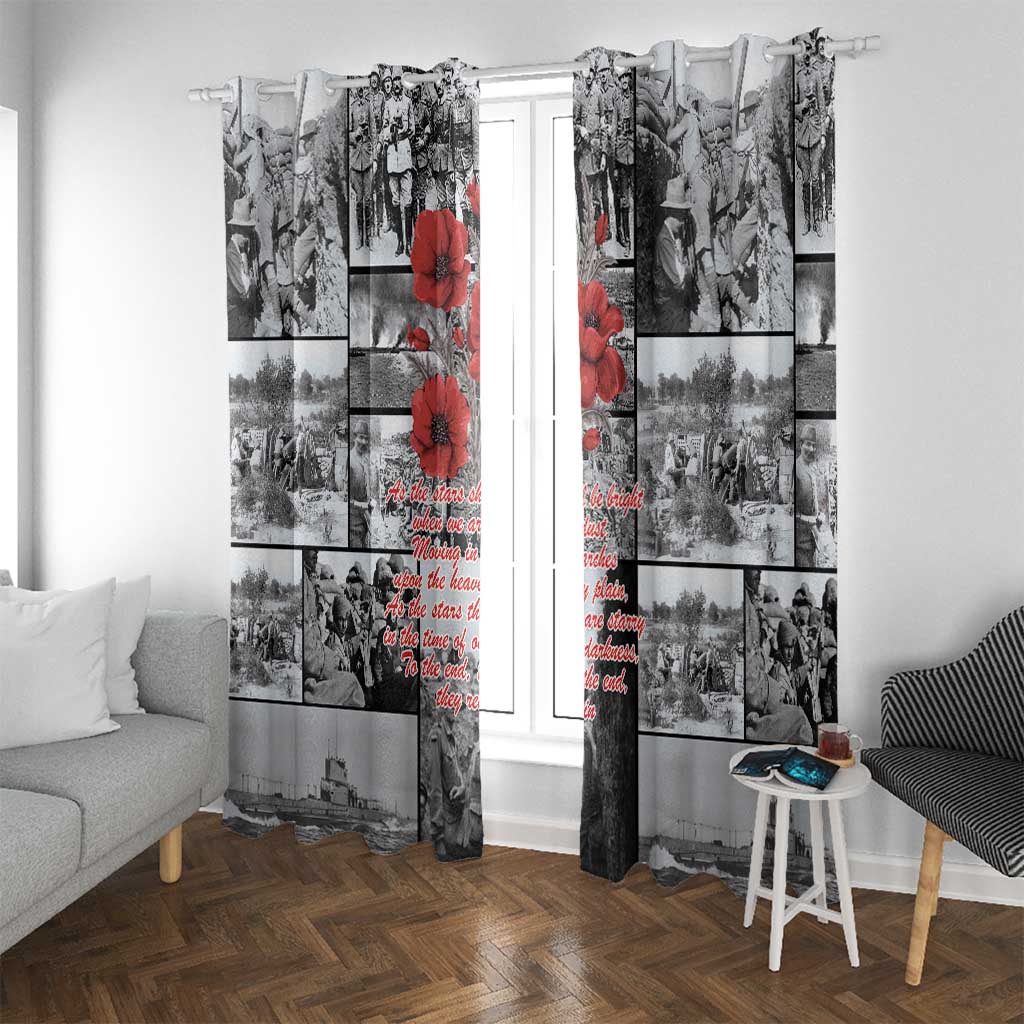 ANZAC Day Gallipoli Campaign Window Curtain To The End They Remain