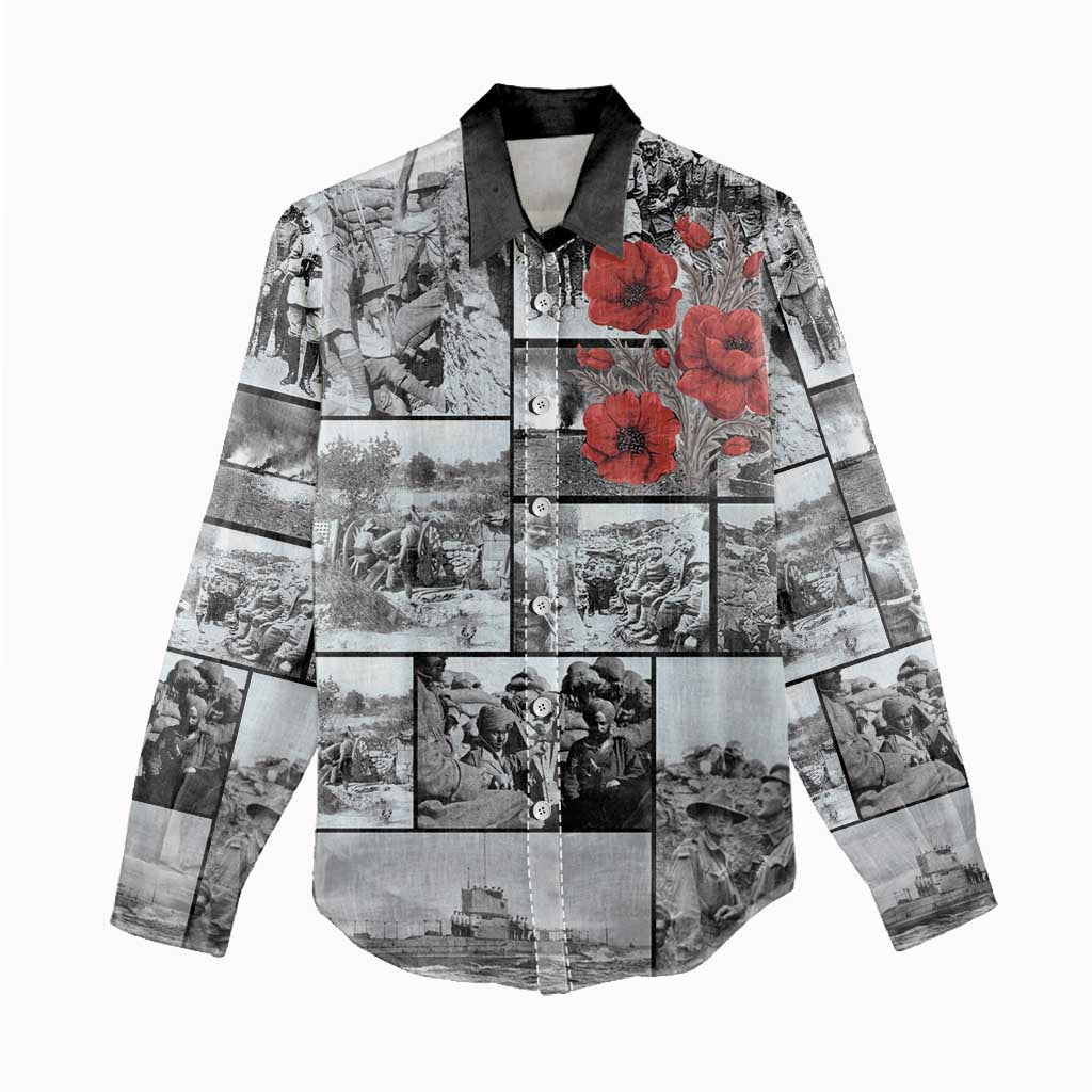 ANZAC Day Gallipoli Campaign Women Casual Shirt To The End They Remain LT9 - Polynesian Pride