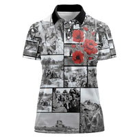 ANZAC Day Gallipoli Campaign Women Polo Shirt To The End They Remain LT9 Female Black - Polynesian Pride