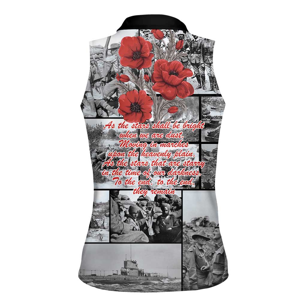 ANZAC Day Gallipoli Campaign Women Sleeveless Polo Shirt To The End They Remain LT9 - Polynesian Pride