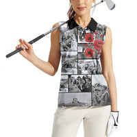 ANZAC Day Gallipoli Campaign Women Sleeveless Polo Shirt To The End They Remain LT9 - Polynesian Pride