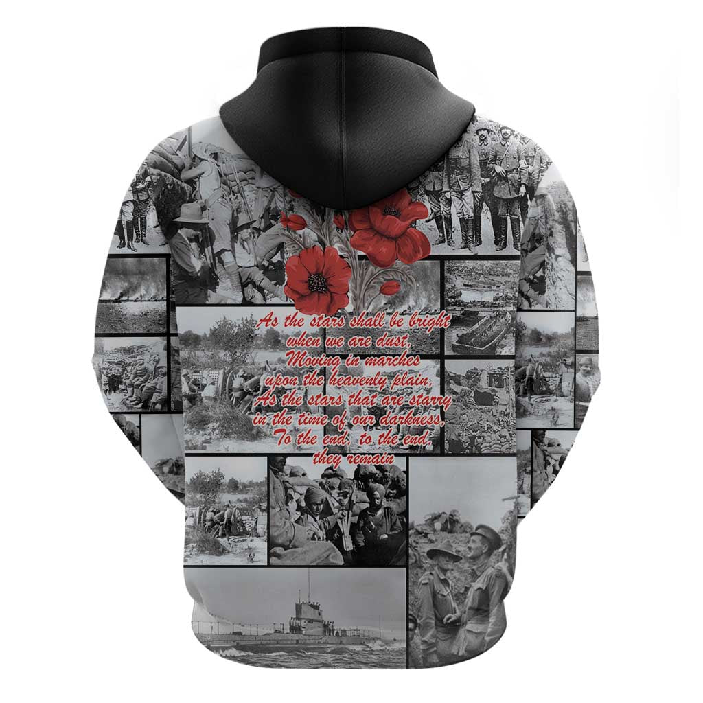 ANZAC Day Gallipoli Campaign Zip Hoodie To The End They Remain LT9 - Polynesian Pride