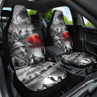 Black ANZAC Day The Battle of Lone Pine Car Seat Cover Kiwi-Kangaroo Soldier Lest We Forget LT9 One Size Black - Polynesian Pride