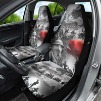 Black ANZAC Day The Battle of Lone Pine Car Seat Cover Kiwi-Kangaroo Soldier Lest We Forget LT9 - Polynesian Pride