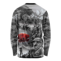 Black ANZAC Day The Battle of Lone Pine Long Sleeve Shirt Kiwi-Kangaroo Soldier Lest We Forget LT9 - Polynesian Pride