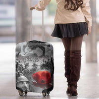 Black ANZAC Day The Battle of Lone Pine Luggage Cover Kiwi-Kangaroo Soldier Lest We Forget LT9 - Polynesian Pride