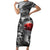 Black ANZAC Day The Battle of Lone Pine Short Sleeve Bodycon Dress Kiwi-Kangaroo Soldier Lest We Forget