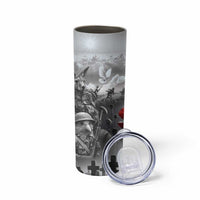 Black ANZAC Day The Battle of Lone Pine Skinny Tumbler Kiwi-Kangaroo Soldier Lest We Forget LT9 - Polynesian Pride