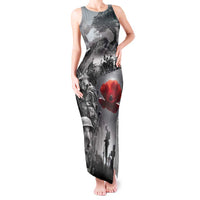 Black ANZAC Day The Battle of Lone Pine Tank Maxi Dress Kiwi-Kangaroo Soldier Lest We Forget LT9 Women Black - Polynesian Pride
