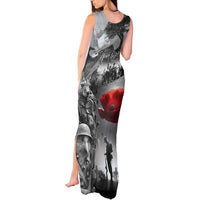 Black ANZAC Day The Battle of Lone Pine Tank Maxi Dress Kiwi-Kangaroo Soldier Lest We Forget LT9 - Polynesian Pride