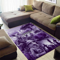 Purple ANZAC Day The Battle of Lone Pine Area Rug Kiwi-Kangaroo Soldier Lest We Forget LT9 - Polynesian Pride