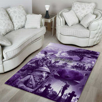 Purple ANZAC Day The Battle of Lone Pine Area Rug Kiwi-Kangaroo Soldier Lest We Forget LT9 - Polynesian Pride
