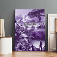 Purple ANZAC Day The Battle of Lone Pine Canvas Wall Art Kiwi-Kangaroo Soldier Lest We Forget LT9 - Polynesian Pride