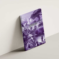 Purple ANZAC Day The Battle of Lone Pine Canvas Wall Art Kiwi-Kangaroo Soldier Lest We Forget LT9 - Polynesian Pride