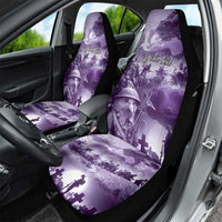 Purple ANZAC Day The Battle of Lone Pine Car Seat Cover Kiwi-Kangaroo Soldier Lest We Forget LT9 - Polynesian Pride