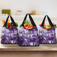 Purple ANZAC Day The Battle of Lone Pine Grocery Bag Kiwi-Kangaroo Soldier Lest We Forget LT9 3-pack One Size Purple - Polynesian Pride