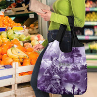 Purple ANZAC Day The Battle of Lone Pine Grocery Bag Kiwi-Kangaroo Soldier Lest We Forget LT9 - Polynesian Pride