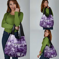 Purple ANZAC Day The Battle of Lone Pine Grocery Bag Kiwi-Kangaroo Soldier Lest We Forget LT9 - Polynesian Pride