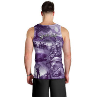 Purple ANZAC Day The Battle of Lone Pine Men Tank Top Kiwi-Kangaroo Soldier Lest We Forget LT9 - Polynesian Pride
