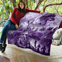 Purple ANZAC Day The Battle of Lone Pine Quilt Kiwi-Kangaroo Soldier Lest We Forget LT9 - Polynesian Pride