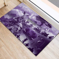 Purple ANZAC Day The Battle of Lone Pine Rubber Doormat Kiwi-Kangaroo Soldier Lest We Forget LT9 - Polynesian Pride