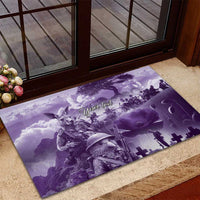 Purple ANZAC Day The Battle of Lone Pine Rubber Doormat Kiwi-Kangaroo Soldier Lest We Forget LT9 - Polynesian Pride