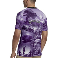 Purple ANZAC Day The Battle of Lone Pine Rugby Jersey Kiwi-Kangaroo Soldier Lest We Forget LT9 - Polynesian Pride