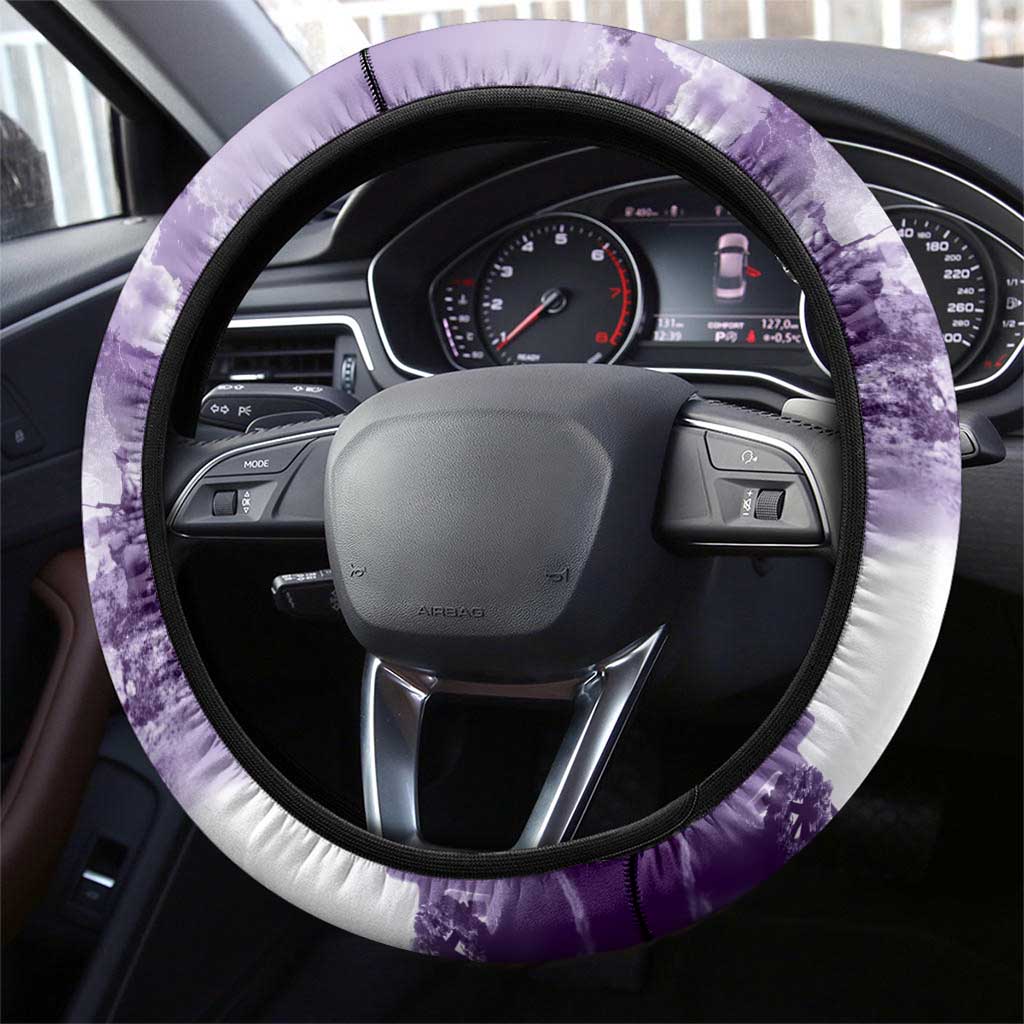 Purple ANZAC Day The Battle of Lone Pine Steering Wheel Cover Kiwi-Kangaroo Soldier Lest We Forget LT9 - Polynesian Pride