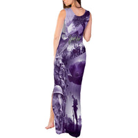 Purple ANZAC Day The Battle of Lone Pine Tank Maxi Dress Kiwi-Kangaroo Soldier Lest We Forget LT9 - Polynesian Pride