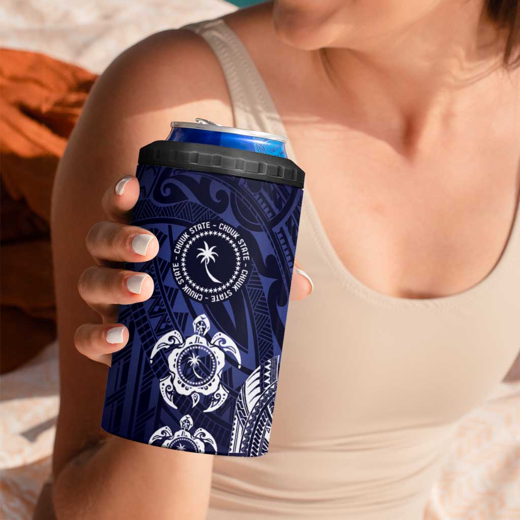 FSM Chuuk States 4 in 1 Can Cooler Tumbler Micronesia Six 9 One Polynesian Tribal Pattern