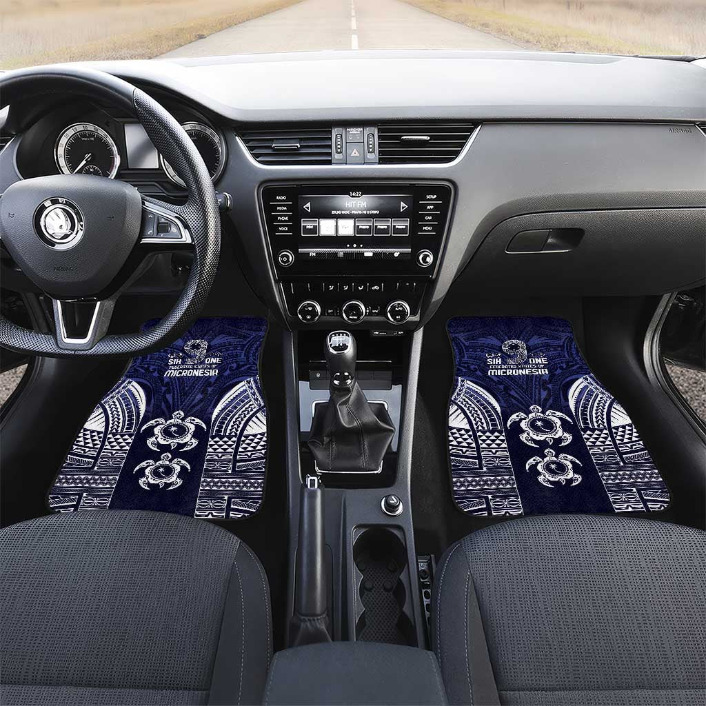 FSM Chuuk States Car Mats Micronesia Six 9 One Polynesian Tribal Pattern