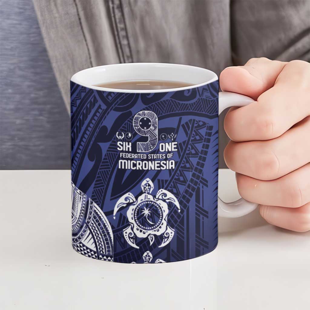 FSM Chuuk States Ceramic Mug Micronesia Six 9 One Polynesian Tribal Pattern - Polynesian Pride