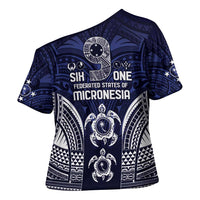 FSM Chuuk States Cross Shoulder Shirt Micronesia Six 9 One Polynesian Tribal Pattern LT9 - Polynesian Pride