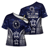 FSM Chuuk States Cross Shoulder Shirt Micronesia Six 9 One Polynesian Tribal Pattern LT9 - Polynesian Pride