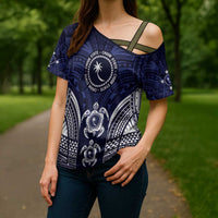 FSM Chuuk States Cross Shoulder Shirt Micronesia Six 9 One Polynesian Tribal Pattern LT9 - Polynesian Pride