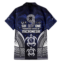 FSM Chuuk States Family Matching Off Shoulder Short Dress and Hawaiian Shirt Micronesia Six 9 One Polynesian Tribal Pattern LT9 - Polynesian Pride