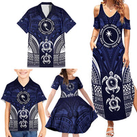 FSM Chuuk States Family Matching Summer Maxi Dress and Hawaiian Shirt Micronesia Six 9 One Polynesian Tribal Pattern LT9 - Polynesian Pride