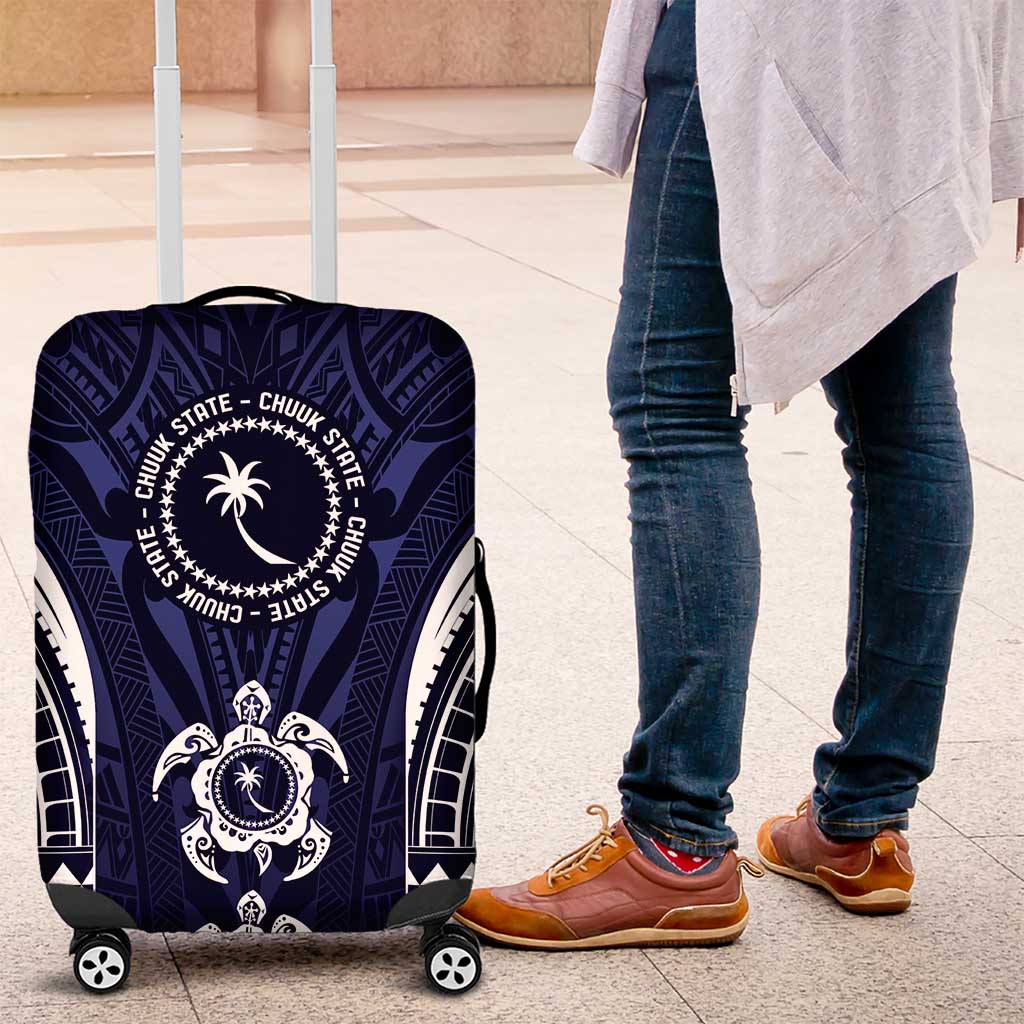 FSM Chuuk States Luggage Cover Micronesia Six 9 One Polynesian Tribal Pattern